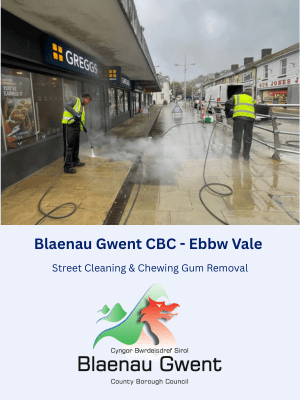 Street Cleaning & Chewing Gum Removal in Ebbw Vale, Blaenau Gwent