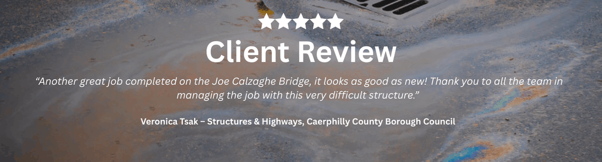 Client Review from Veronica Tsak, Structures & Highways at Caerphilly County Borough Council