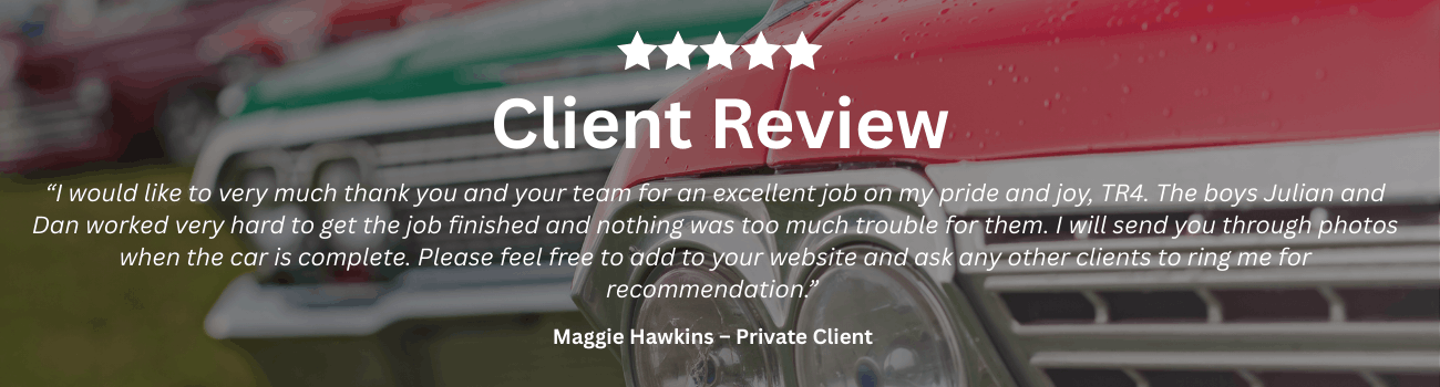 Client Review from Maggic Hawkins on her Classic Car Restoration Service from APT ICC