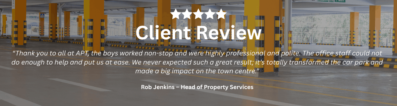 Client Review by Rob Jecnks, Head of Property Services for the Multi Storey Car Park in Ebbw Vale, Blaenau Gwent for APT ICC