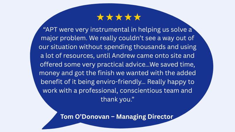 Quote from Tom O'Donovan, Managing Director at Horan Construction