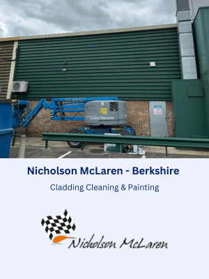 Cladding Cleaning and Painting at Nicholson McLaren, Berkshire