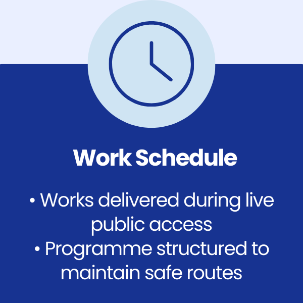 Work Schedule at White Rose Bridge in Caerphilly