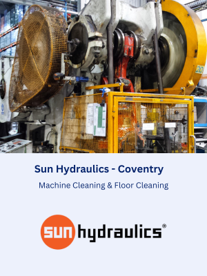 Machine Cleaning & Floor Cleaning at Sun Hydraulics in Coventry