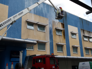 K Render Cleaning - Travelodge, Newport, South Wales