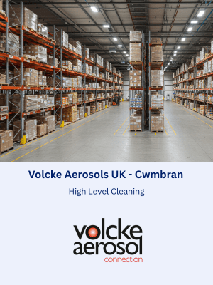 High Level Cleaning for Volcke Aerosols UK in Cwmbran, Wales