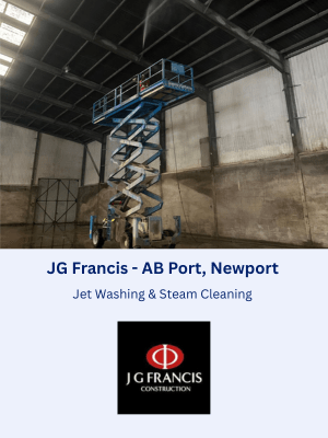 Jet Washing & Steam Cleaning at AB Port in Newport for JG Francis