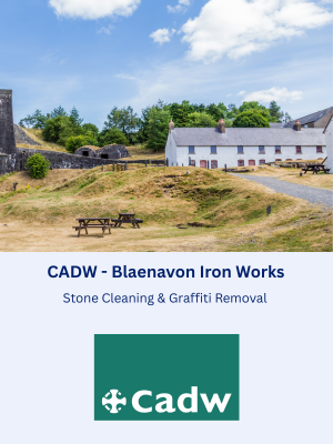 Stone Cleaning & Graffiti Removal at Blaenavon Iron Works