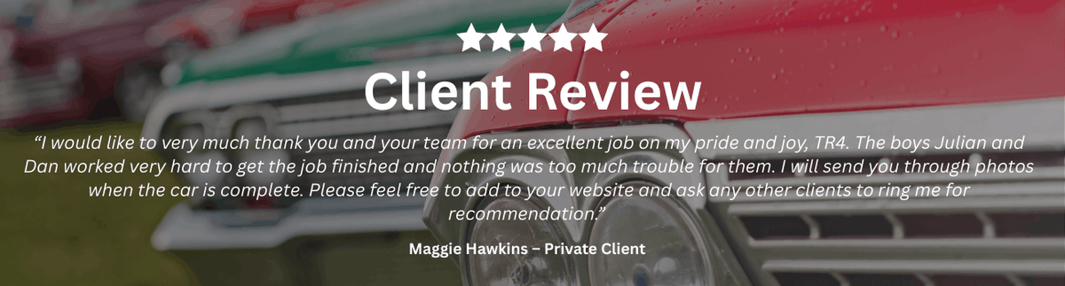 Client Review from Maggic Hawkins on her Classic Car Restoration Service from APT ICC