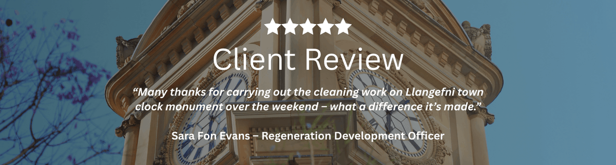 Client Review from Sara Fon Evans, Regeneration Development Office for Llangefni Town Clock