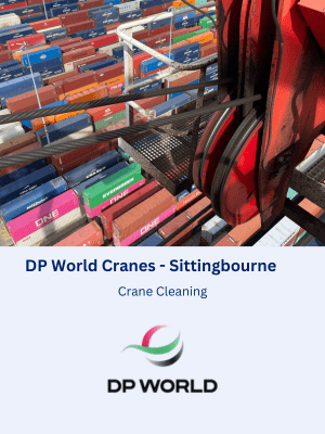 Crane Cleaning at DP World Cranes in Sittingbourne