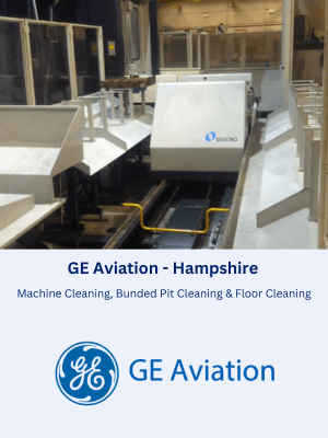 Machine Cleaning Bunded Pit Floor Cleaning at GE Aviation