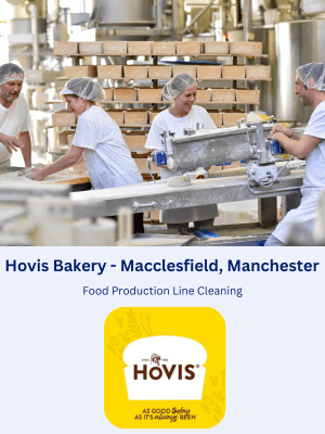 Food Production Line Cleaning at Hovis Bakery, Macclesfield in Manchester