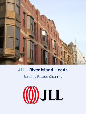 Building Facade Cleaning for JLL at former River Island, Leeds