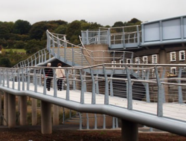 Graffiti Removal at Joe Calzaghe Bridge, Newbridge - Caerphilly
