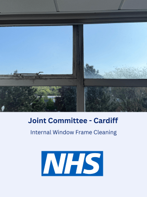 Internal Window Frame Cleaning for NHS Joint Commissioning Committee in Cardiff, Wales