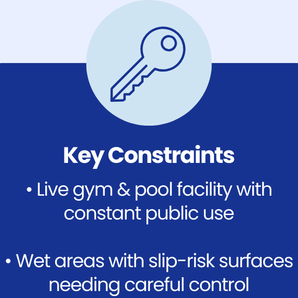Key Constraints at Virgin Active Hazel Grove Swimming Pool Centre