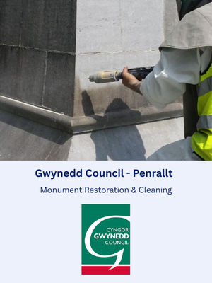 Monument Restoration and Cleaning at Penrallt War Memorial for Gwynedd Council