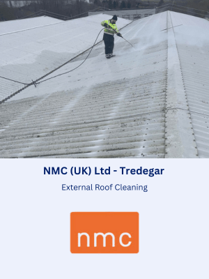External Roof Cleaning at NMC (UK) Ltd in Tredegar, Wales