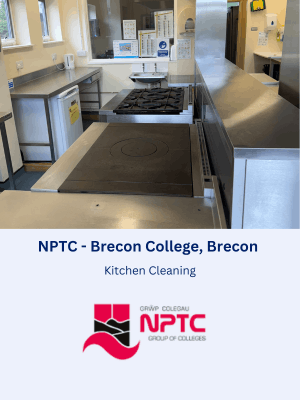Commercial Kitchen Cleaning at NPTC Brecon College