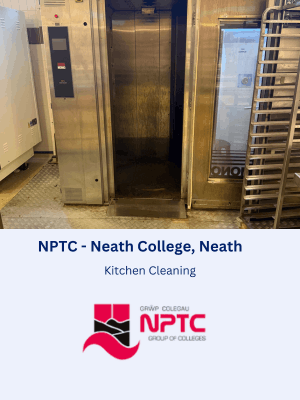 Commercial Kitchen Cleaning at NPTC Neath College