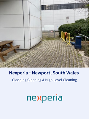 Cladding Cleaning & High Level Cleaning Services at Nexperia in Newport, South Wales
