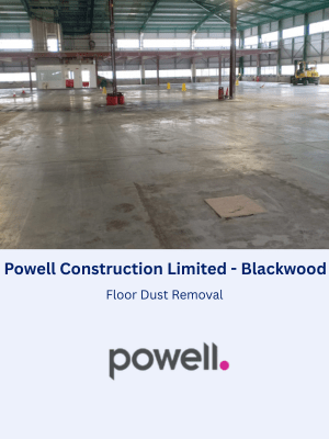 Floor Dust Removal at Powell Construction Limited in Blackwood, Gwent