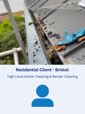 High Level Gutter Cleaning & Render Cleaning Service in Bristol