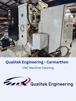 CNC machine cleaning service at  Qualitek Engineering in Carmarthen