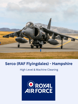 High Level &  Machine Cleaning at RAF Flyingdales Hampshire - Serco