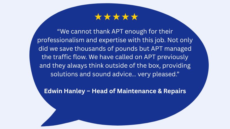 Quote by  Edwin Hanley, Head of Maintenance & Repairs for Rhondda Cynon Taf Council