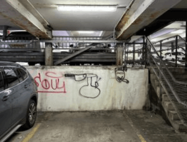 Graffiti Removal Service at Riverside Car Park, Pontypool, Wales from APT ICC
