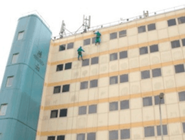 Commercial Cladding Clean at Sardis House in Pontypridd, Wales
