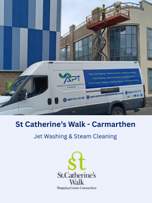 Jet Washing & Steam Cleaning at Saint Catherine's Walk in Carmarthen, West Wales