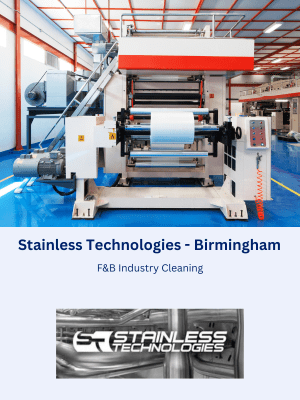Food & Beverage Industry Cleaning at Stainless Technologies in Birmingham, England