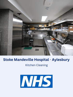 Kitchen Cleaning at Stoke Mandeville Hospital in Aylesbury for NHS