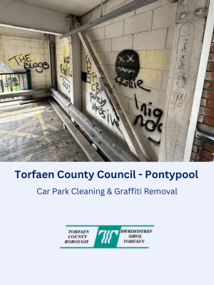 Underpass Graffiti Removal in Cwmbran for Torfaen County Borough Council