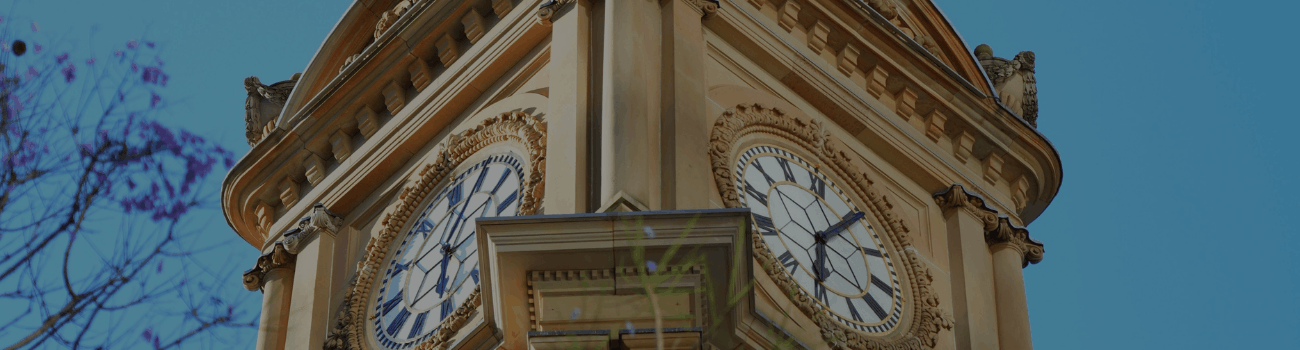 Memorial Town Clock Tower in Llangefni, Anglesey, Wales