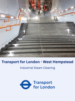 Industrial Steam Cleaning at West Hempstead Station for Transport for London