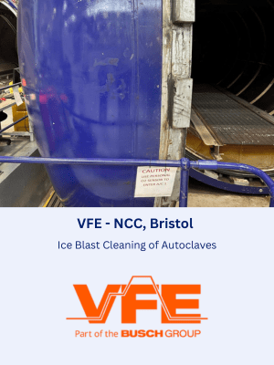 Ice Blast Cleaning of Autoclaves at VFE - NCC in Bristol, England