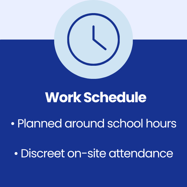 Work Schedule at Ysgol Gyfun Cwm Rhondda