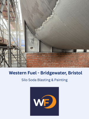 Silo Soda Blasting & Painting - Western Fuel, Bridgewater, Bristol