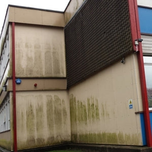 Cleaning Rendered Walls, Softwashing & Algae Removal at Penygarn Primary School in Pontypool, Wales