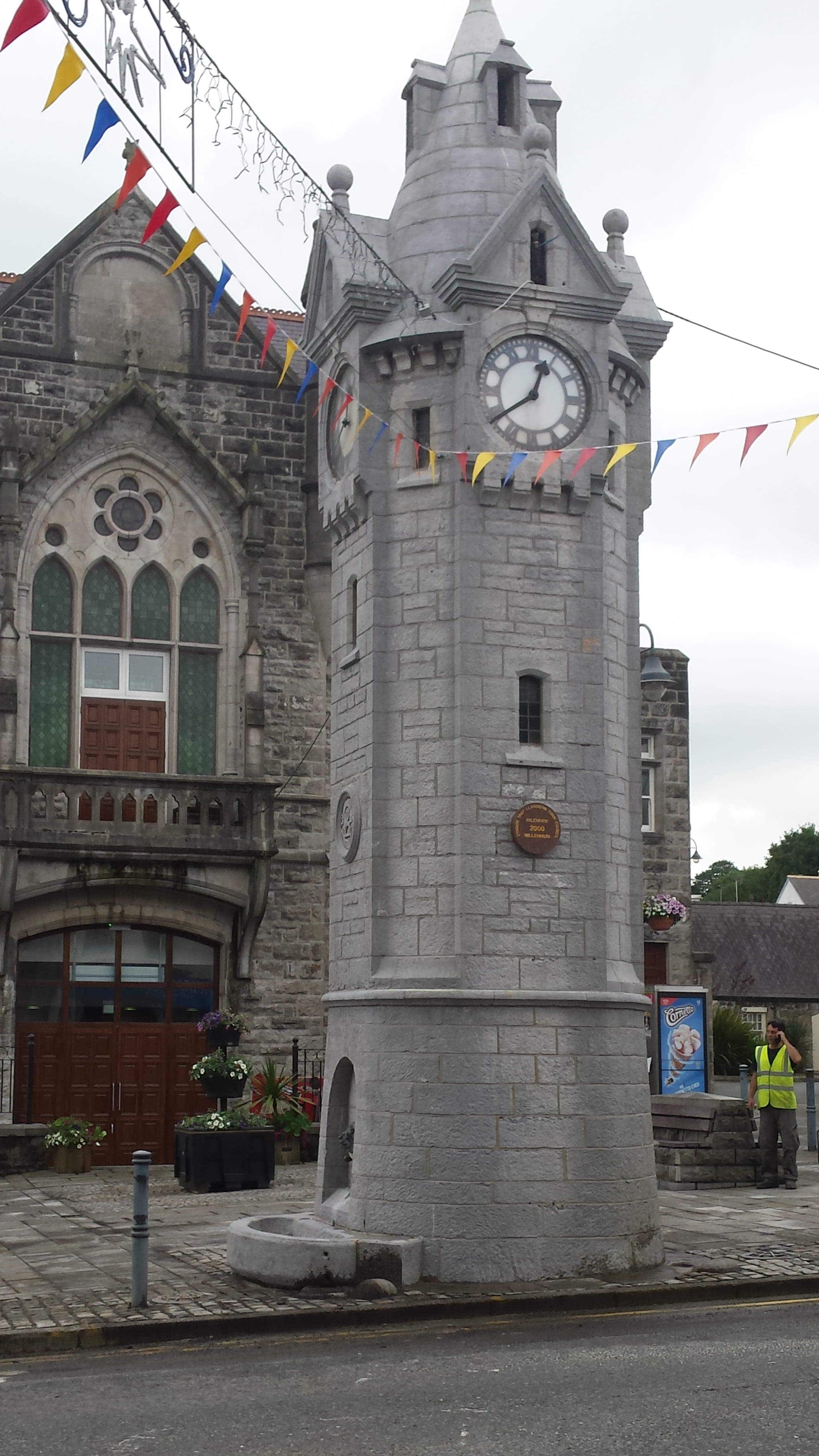 Town Clock Historic Property Restoration at Llangefni in Gwynedd