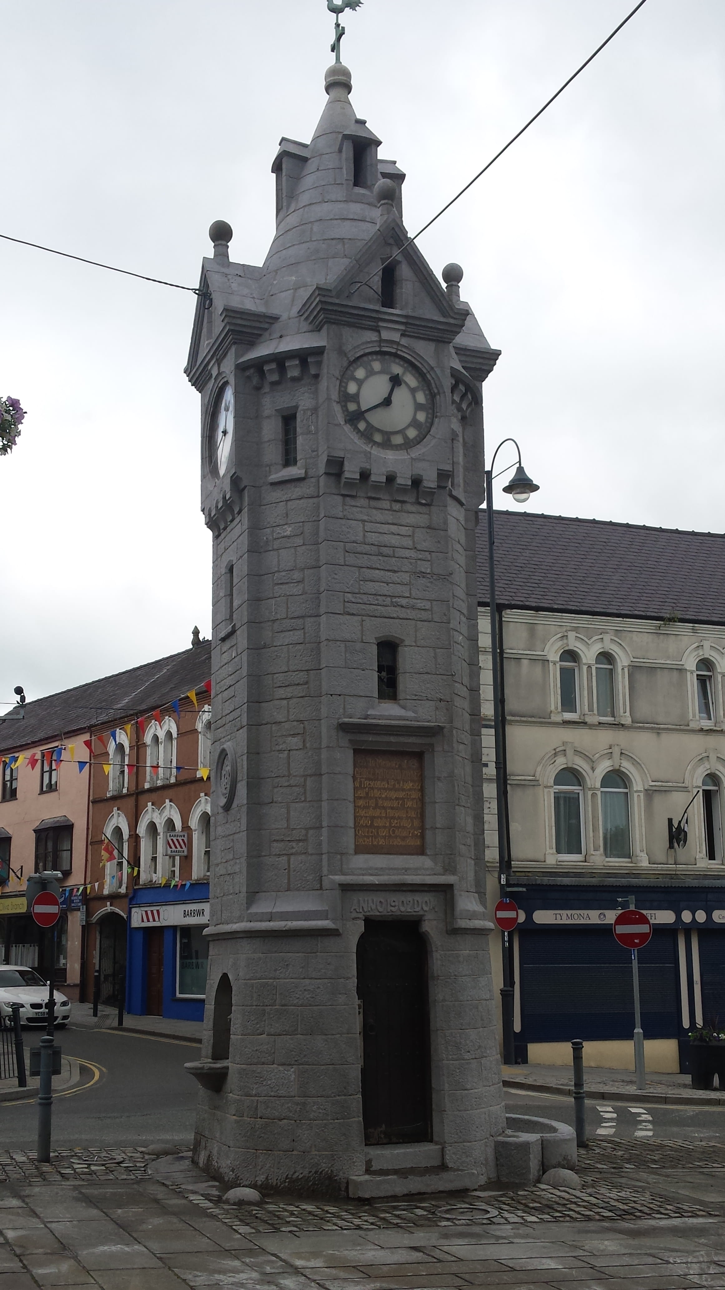 Town Clock Historic Property Restoration at Llangefni in Gwynedd