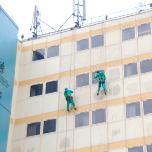 Commercial Cladding Clean at Sardis House in Pontypridd, Wales