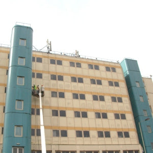 Commercial Cladding Clean at Sardis House in Pontypridd, Wales