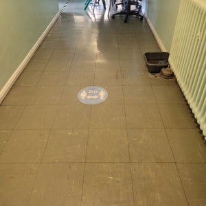 Commercial Floor Cleaner at University Hospital of Wales in Cardiff, Wales