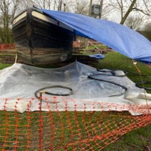 Eco Soda Blasting Boat Cleaning & Bird Foul Removal at Moira Furnace Museum