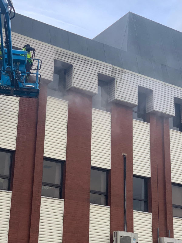 External Facade and Algae Removal Cleaning at UCB United Christian Broadcasters